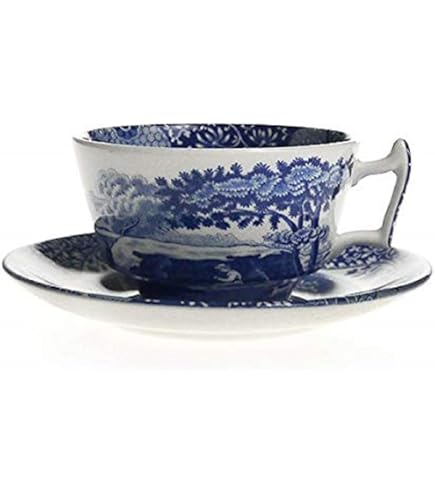Amazon | スポード (Spode) ブルーイタリアン ティーカップ&ソーサー